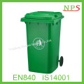 Eco-Friendly 120L/240L Plastic Waste Bin with Two Wheel